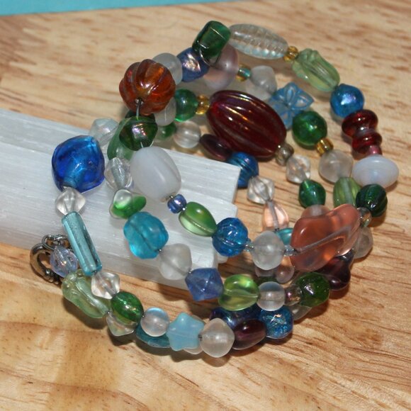 Beaded Wire Wrap Bracelet - Picture 1 of 5